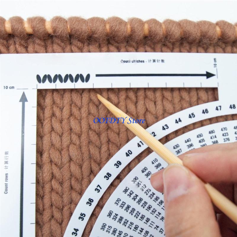 Embroidery Converter - 367A Double-Sided Scale Knitting Gauge Converter