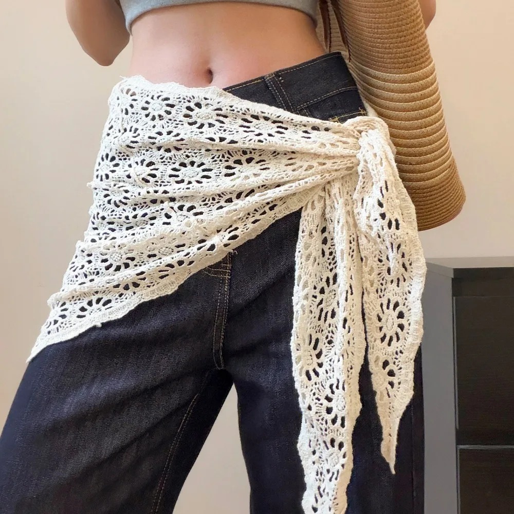 Embroidery Converter - Knitted Hollow Hip Curtain Out Triangle