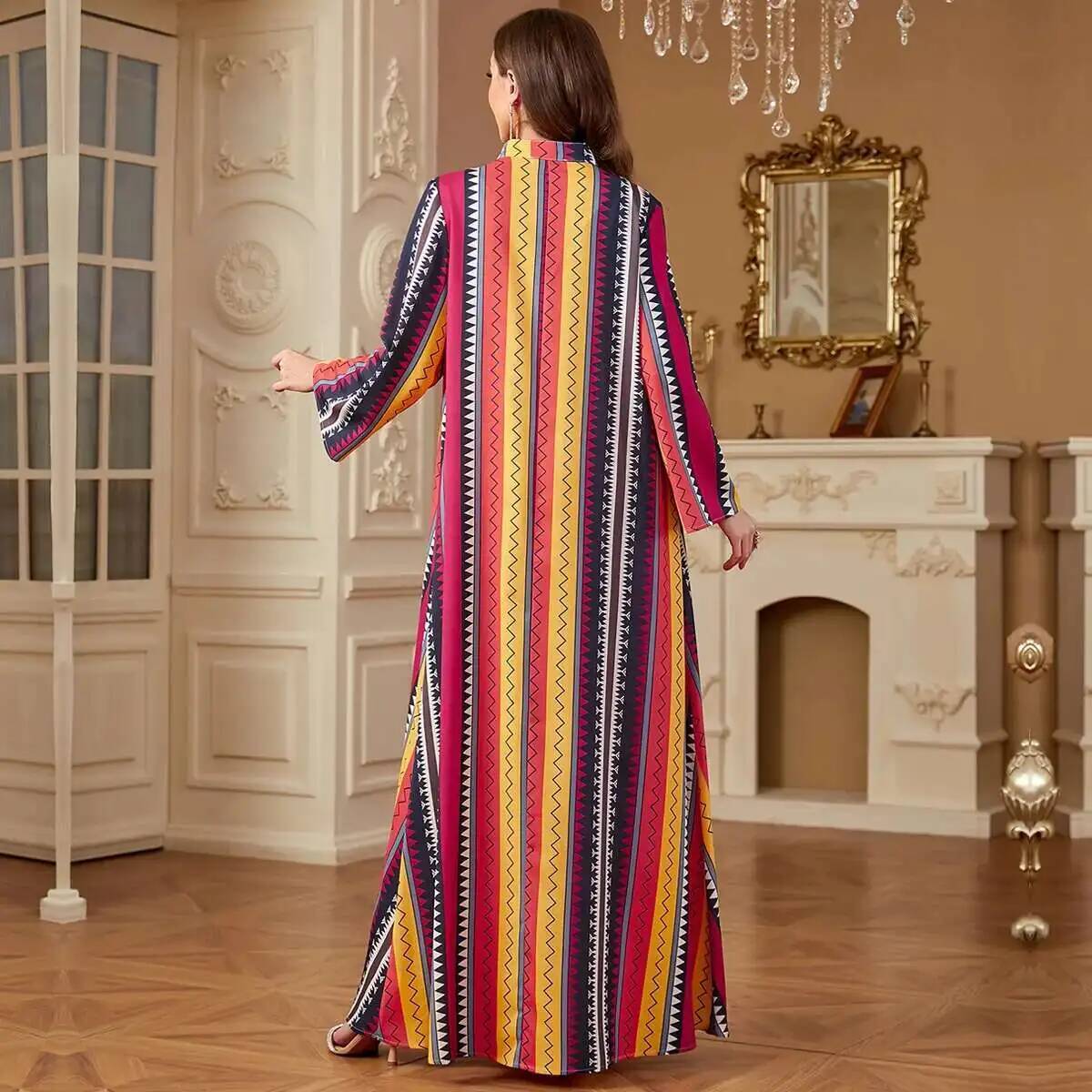 4264 Dubai Muslim Abaya New Fa - Embroidery Yellow Dress review and price