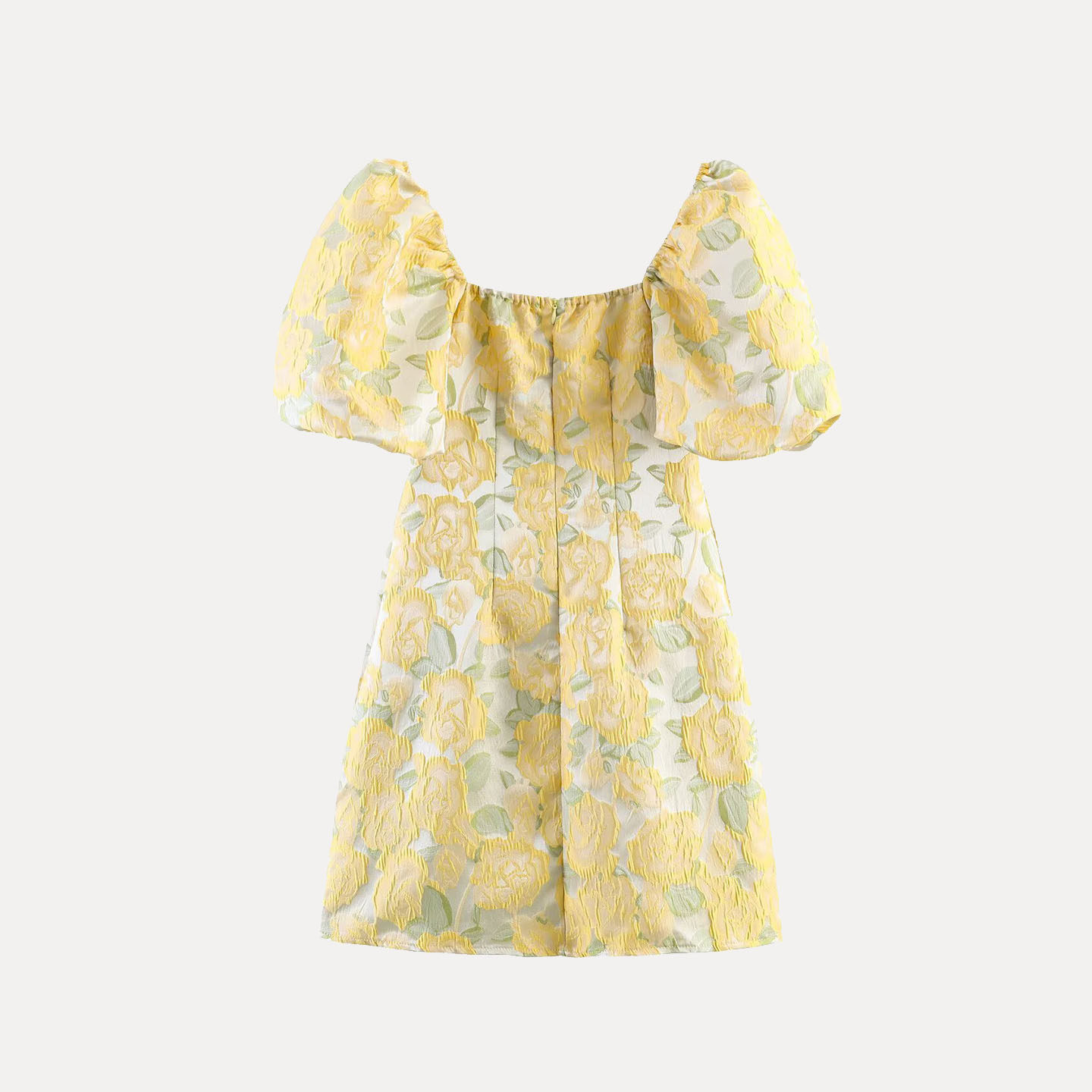 Yellow Floral Embroidery Summe - Embroidery Yellow Dress review and price