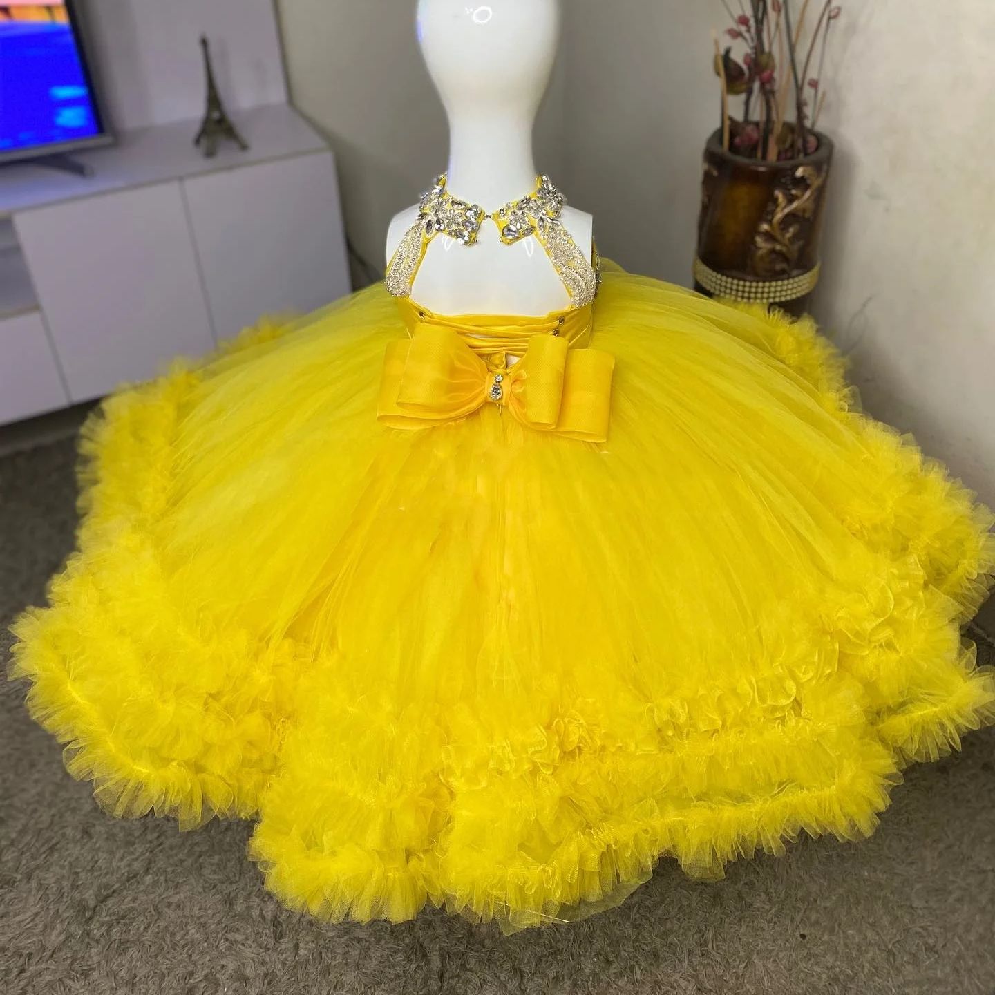Gorgeous Yellow Flower Girl Dr - Embroidery Yellow Dress review and price