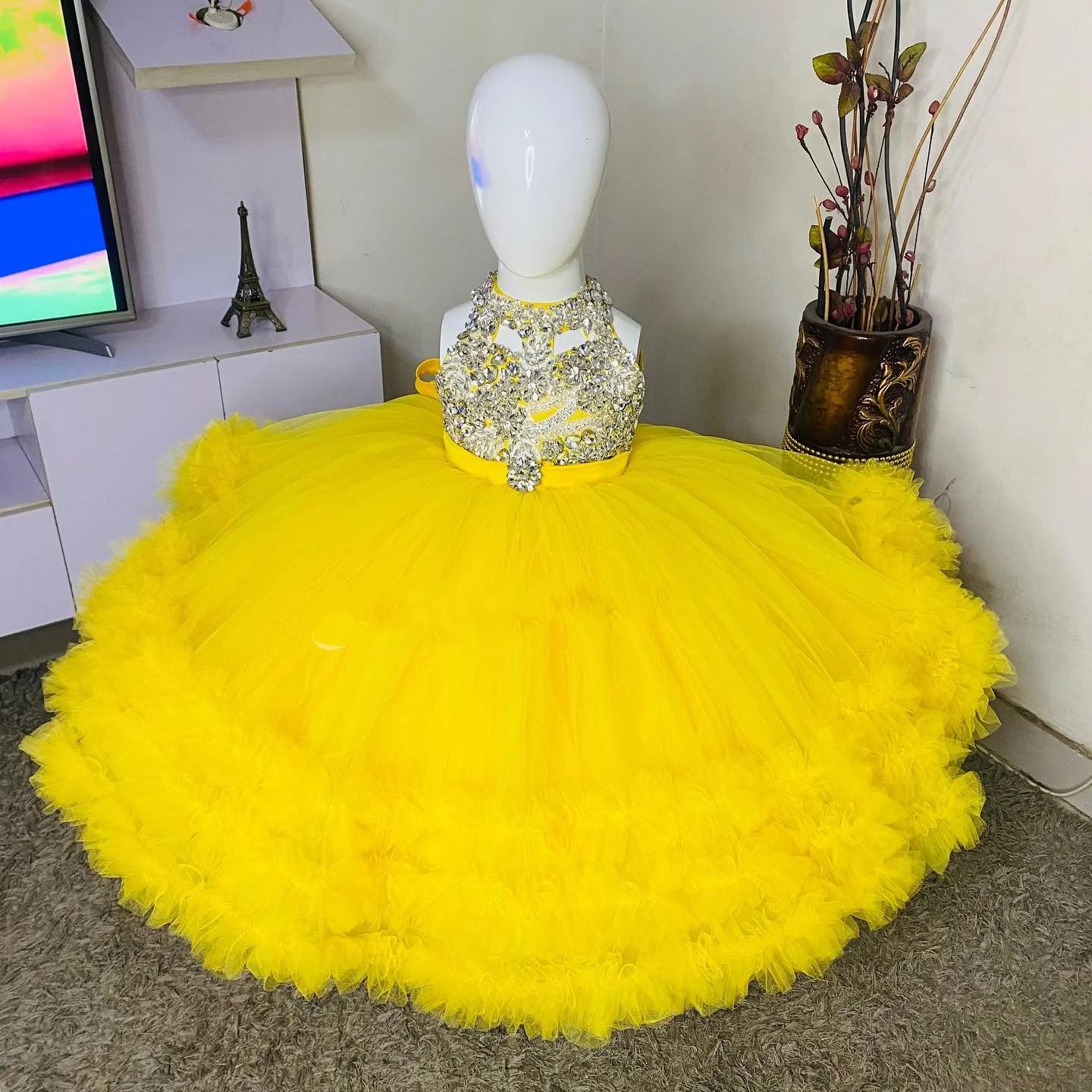 Gorgeous Yellow Flower Girl Dr - Embroidery Yellow Dress review and price