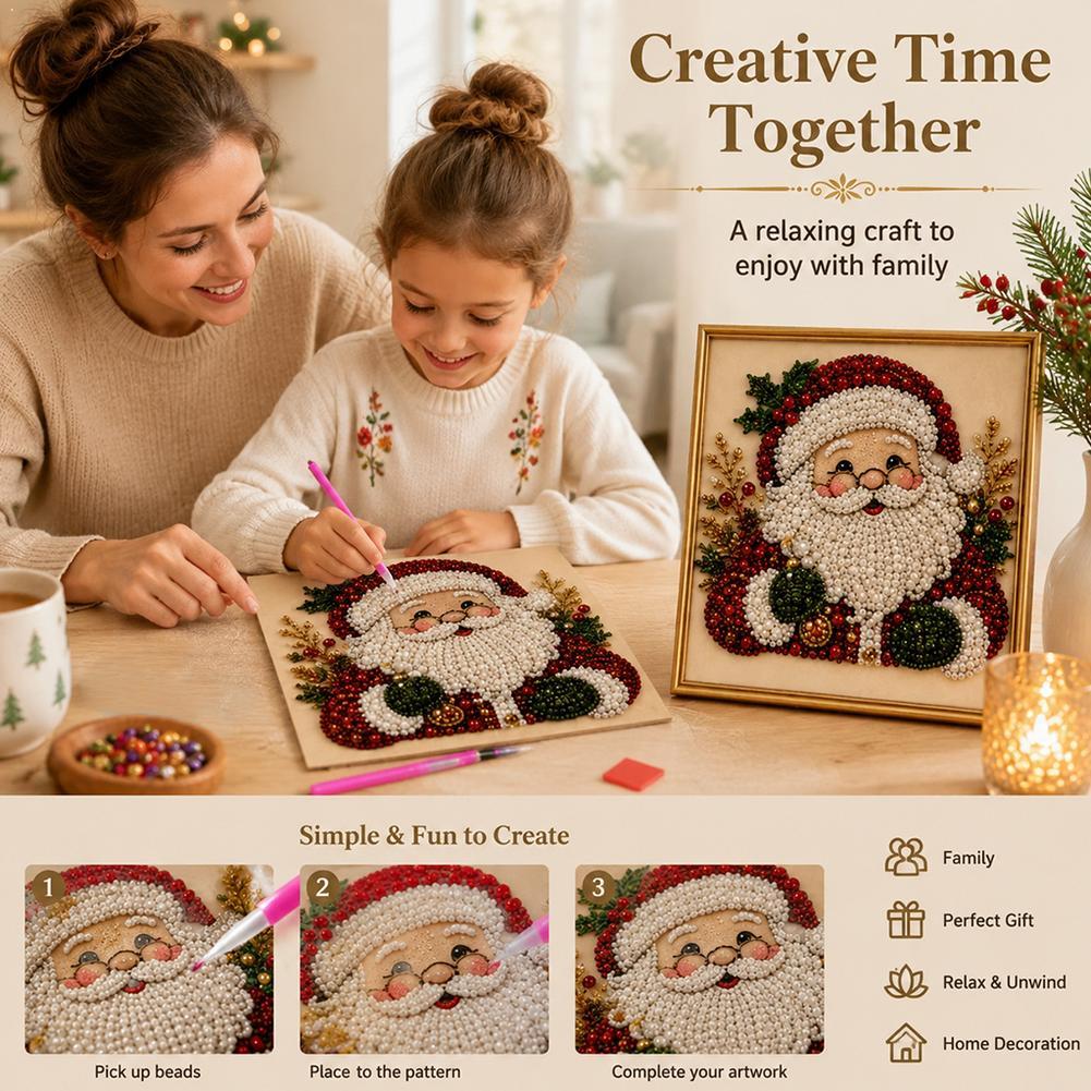 Christmas Santa Claus Pearl Ar - Embroidery Xmas review and price
