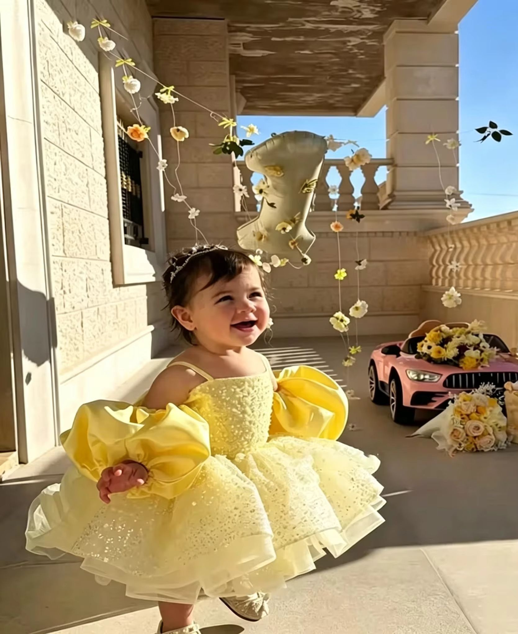 Cute Yellow Flower Girl Dresse - Embroidery Yellow Dress review and price