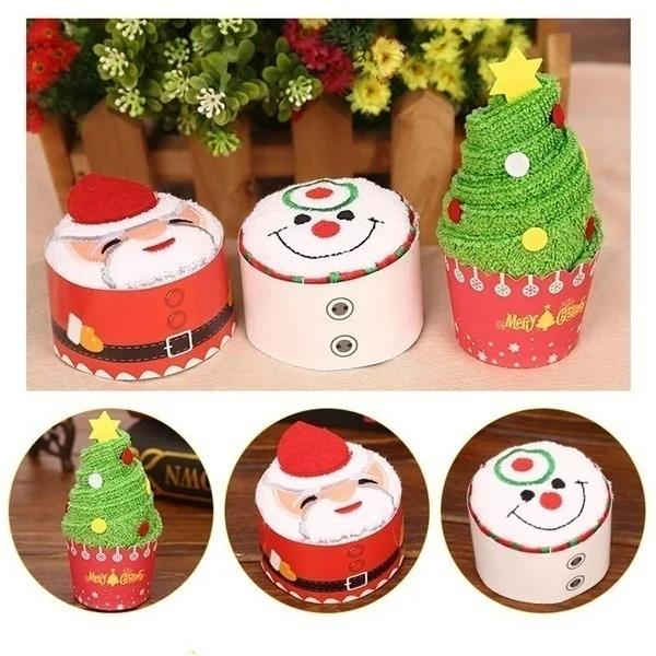 Christmas Towels 30*30cm Cute  - Embroidery Xmas review and price