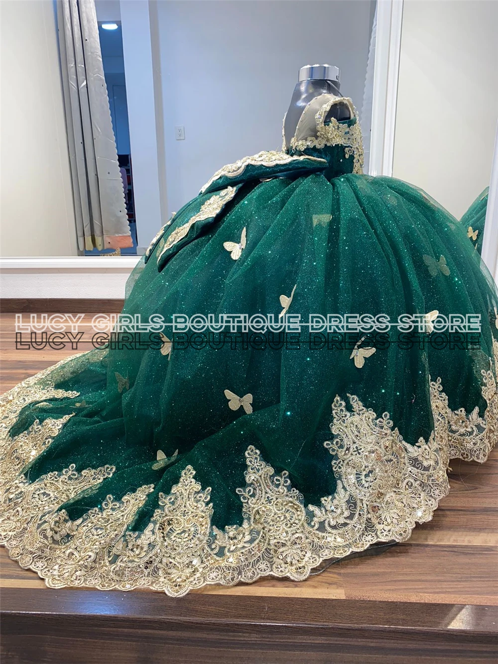 Quality Butterfly Applique Lov - Embroidery Yellow Dress review and price