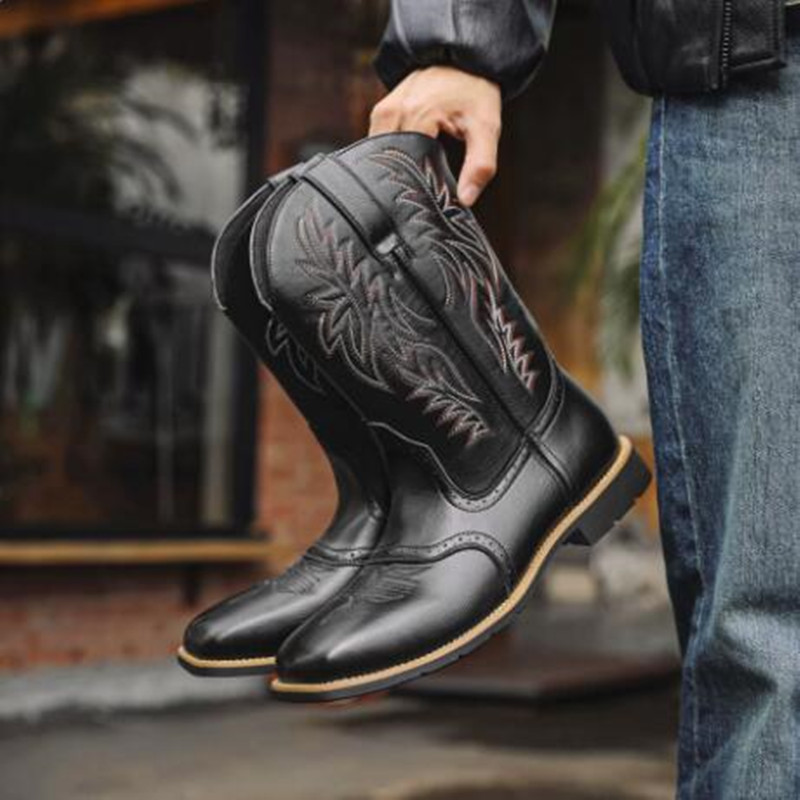 New Men High Boots Embroidery  - Embroidery Fabric review and price