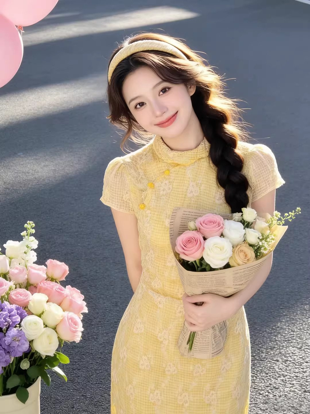 Elegant Yellow Chinese Style F - Embroidery Yellow Dress review and price