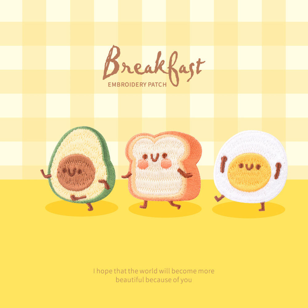 1 Piece Cute Breakfast Patch,  - Embroidery Egg review and price