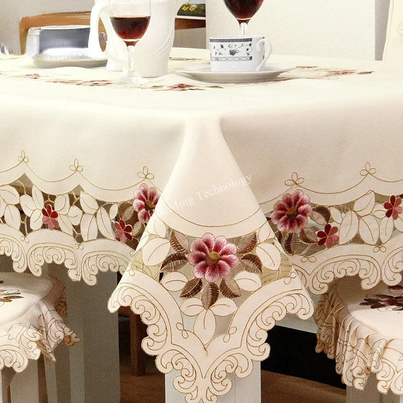 Table Cloth Dining Tablecloth  - Embroidery Xmas review and price