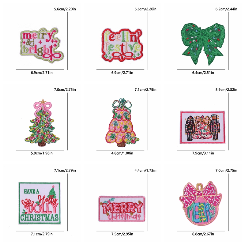 10PCS Christmas/Letter Embroid - Embroidery Xmas review and price