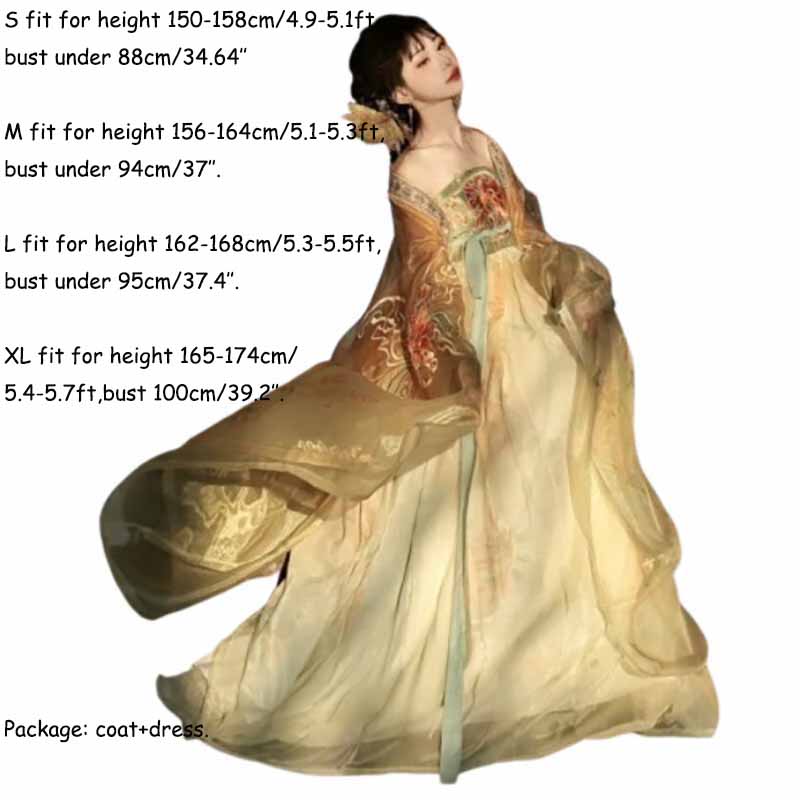 Women's Traditional Chinese Ha - Embroidery Yellow Dress review and price
