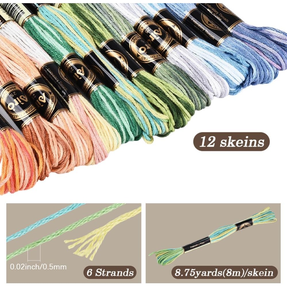 12 Skeins 105 Yards Cross Stit - Embroidery Computer review and price