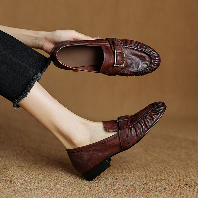 New Autumn Genuine Leather Wom - Embroidery Flat Shoes review and price