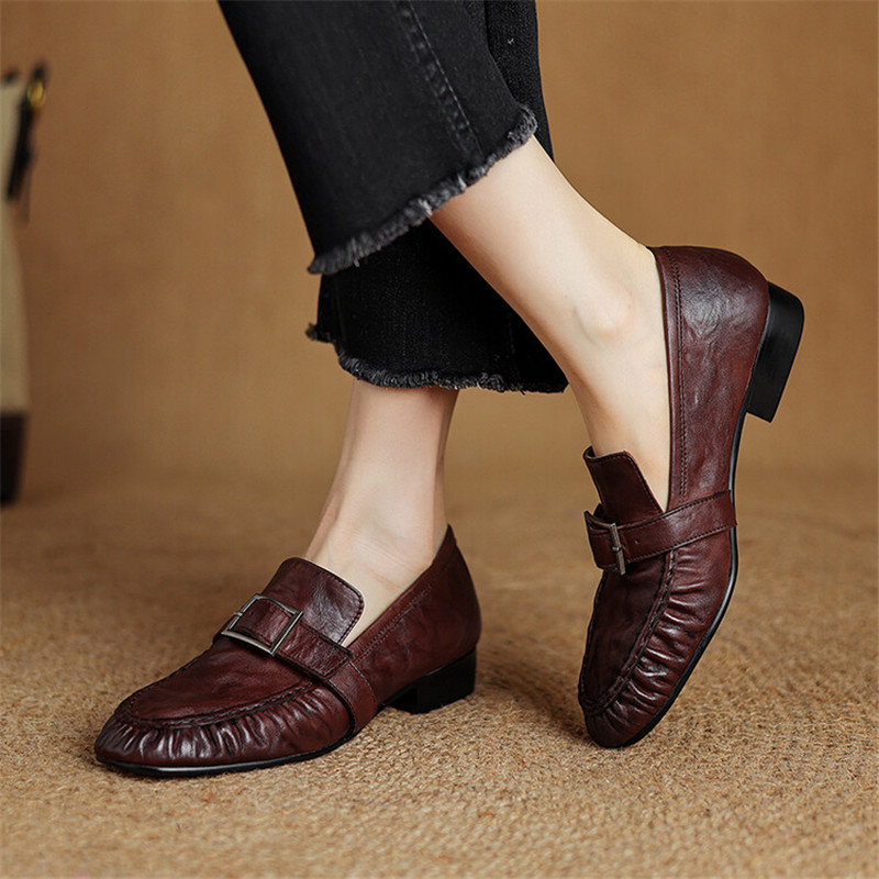 New Autumn Genuine Leather Wom - Embroidery Flat Shoes review and price