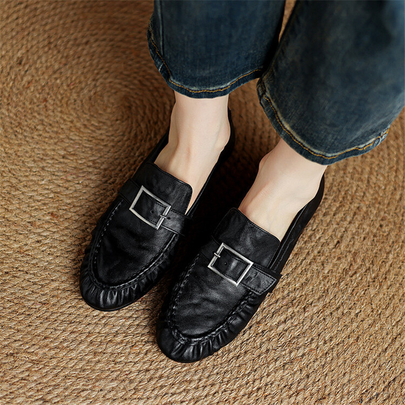 New Autumn Genuine Leather Wom - Embroidery Flat Shoes review and price