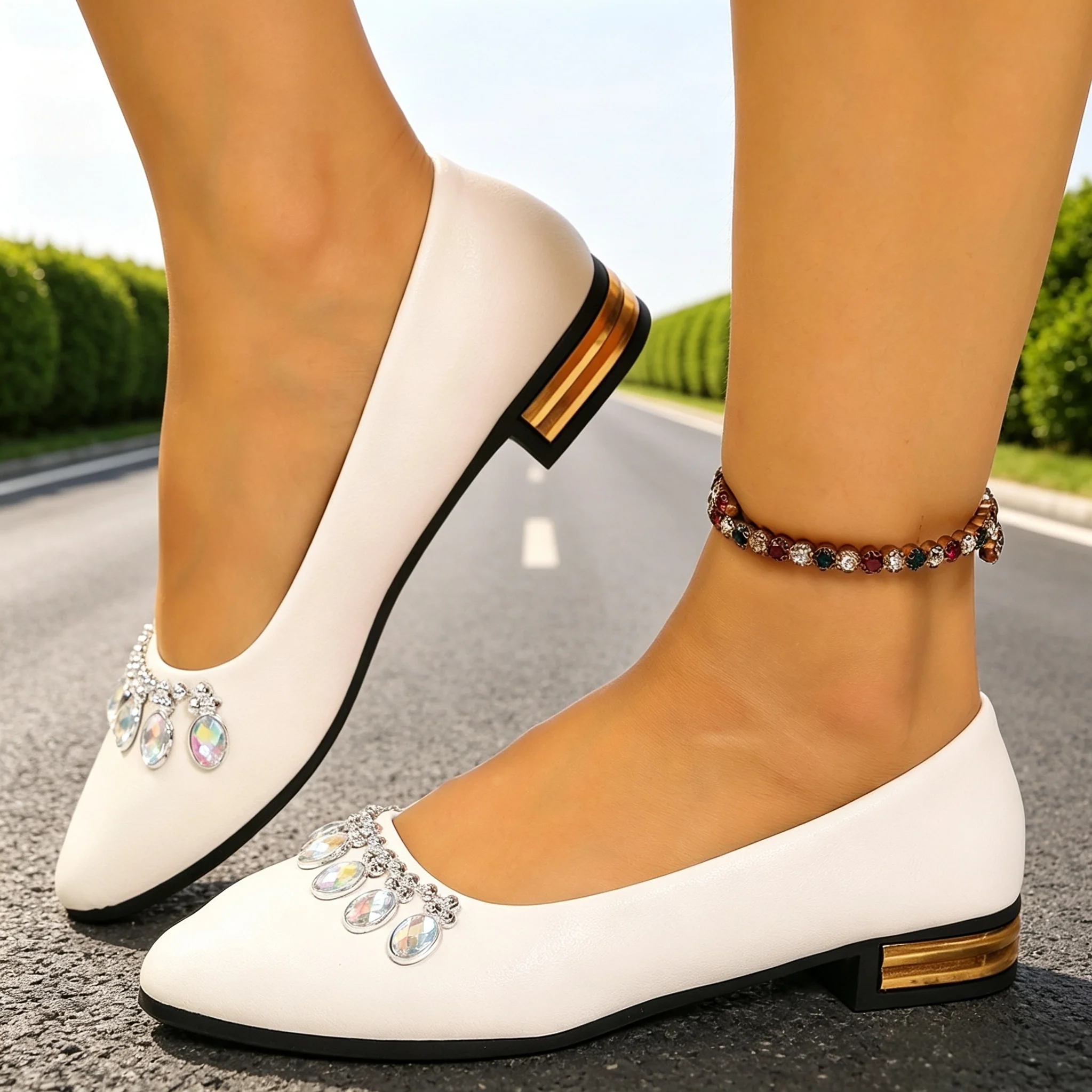 Women Flats Pointed Toe Ballet - Embroidery Flat Shoes review and price