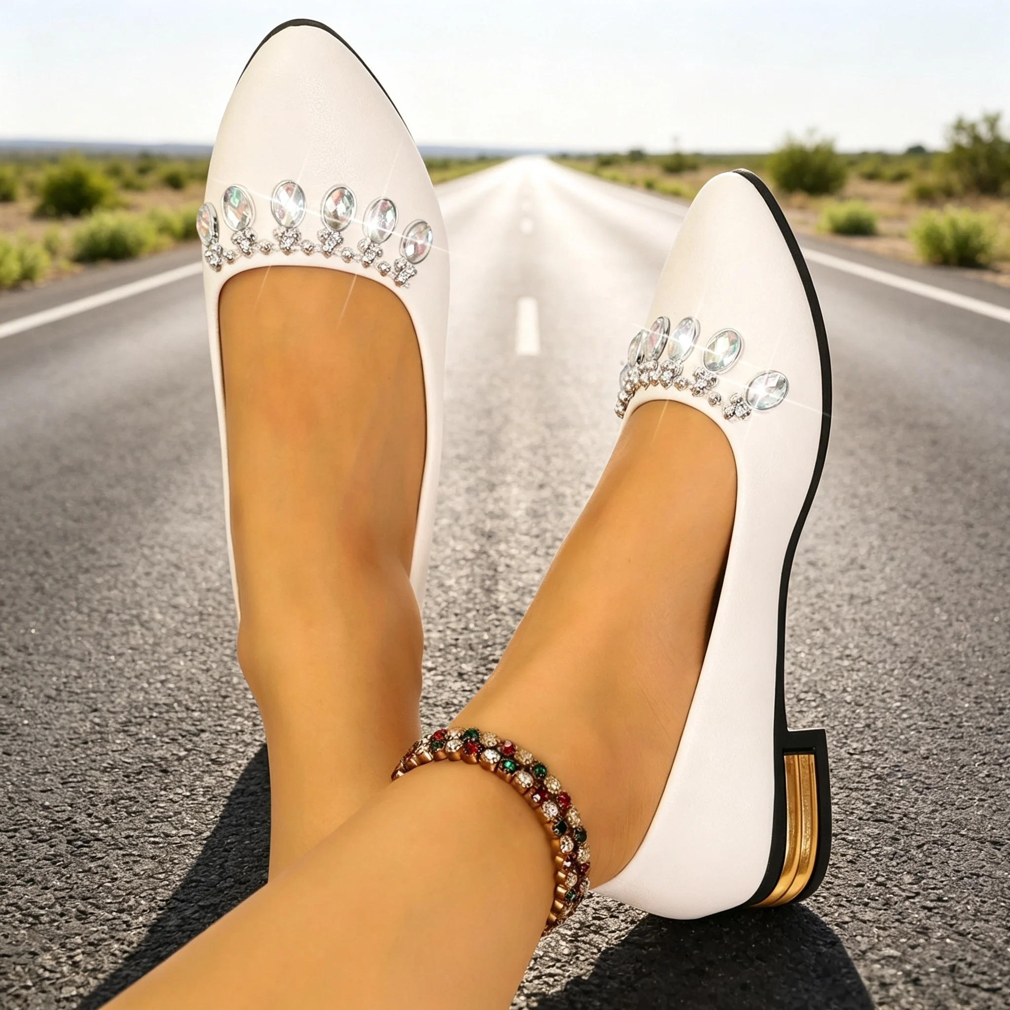Women Flats Pointed Toe Ballet - Embroidery Flat Shoes review and price