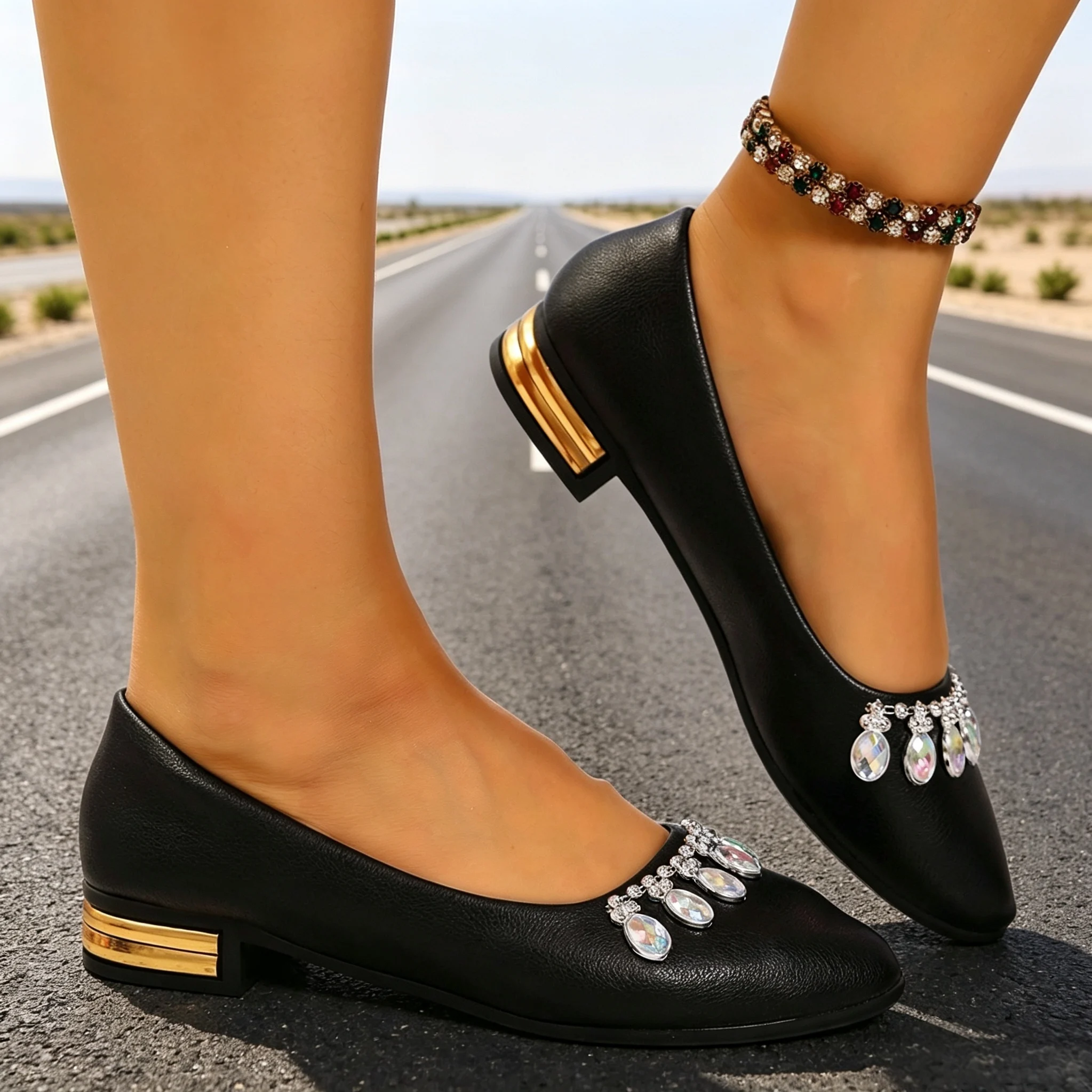 Women Flats Pointed Toe Ballet - Embroidery Flat Shoes review and price