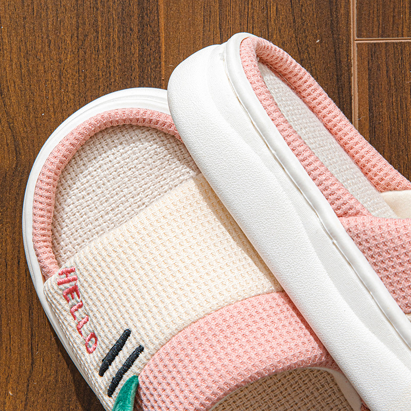 New Style Linen Slippers for W - Embroidery Flat Shoes review and price