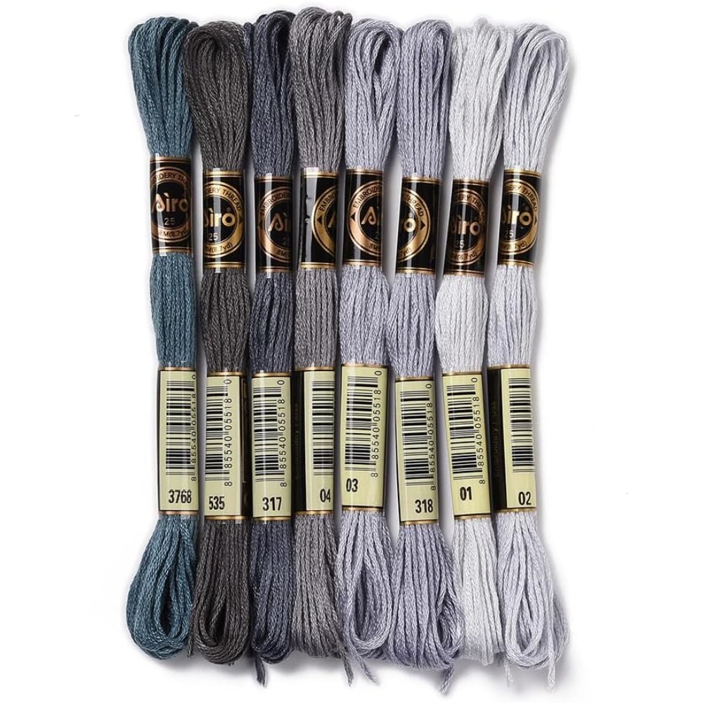 8 Skeins 70 Yards Grey Friends - Embroidery Computer review and price