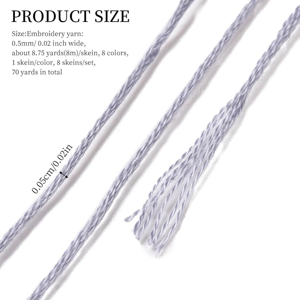 8 Skeins 70 Yards Grey Friends - Embroidery Computer review and price