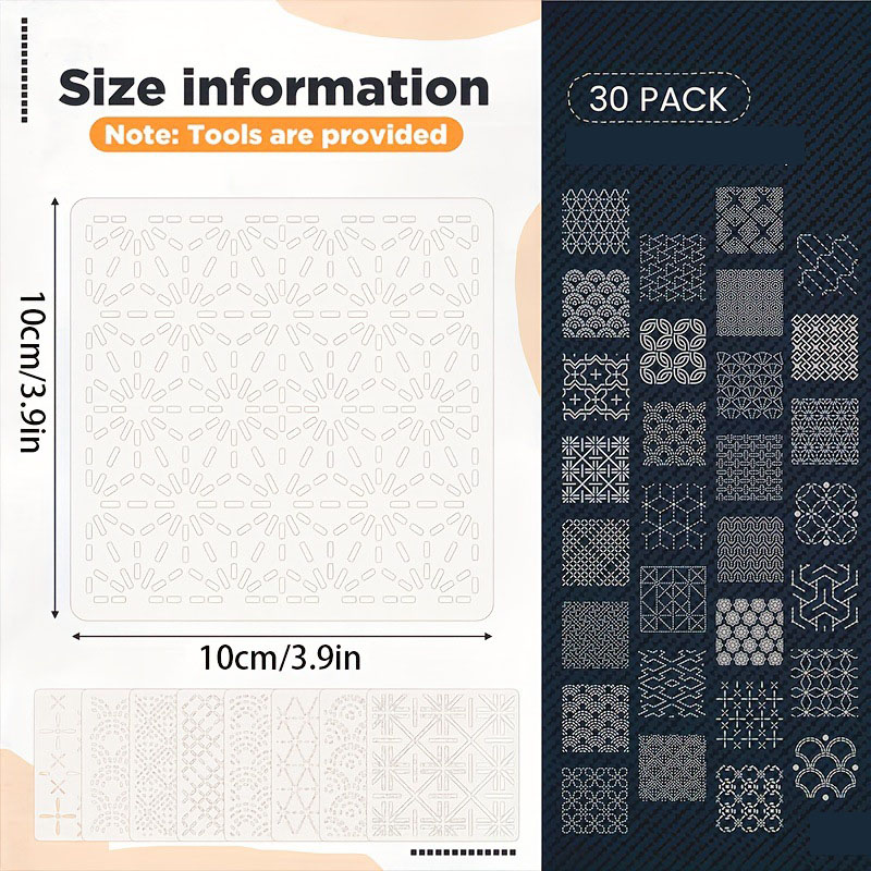 30Pcs Embroidery Templates DIY - Embroidery Yarn review and price