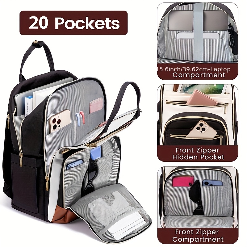 Women Two Tone Laptop Backpack - Embroidery Computer review and price