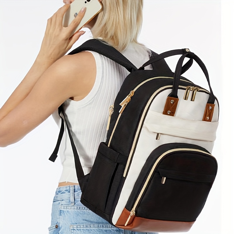 Women Two Tone Laptop Backpack - Embroidery Computer review and price