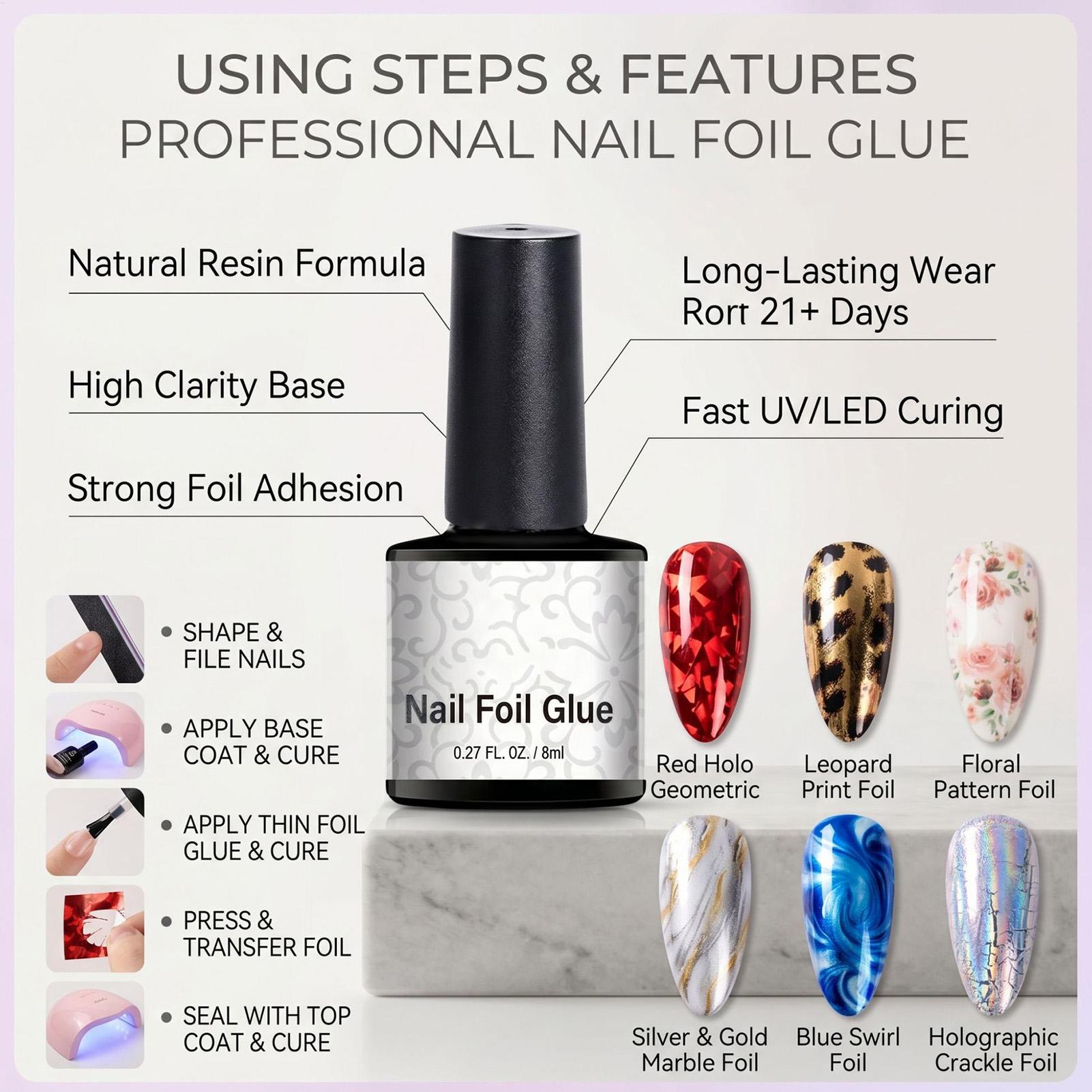 Nail Foil Glue 8ml Transfer Fo - Transfer Paper Carbon review and price