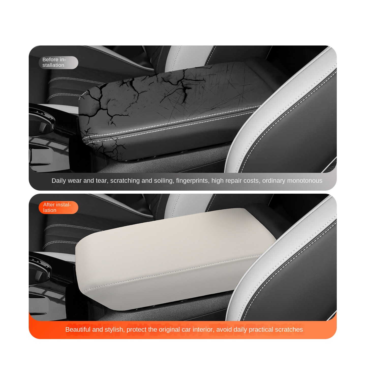 Hard Shell Leather Armrest Box - Embroidery Yarn review and price