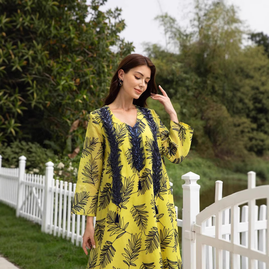 Sw081 Apparel Mesh Embroidered - Embroidery Yellow Dress review and price