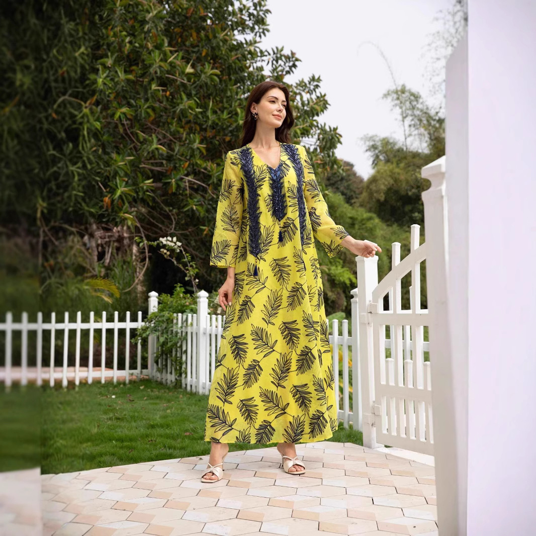 Sw081 Apparel Mesh Embroidered - Embroidery Yellow Dress review and price