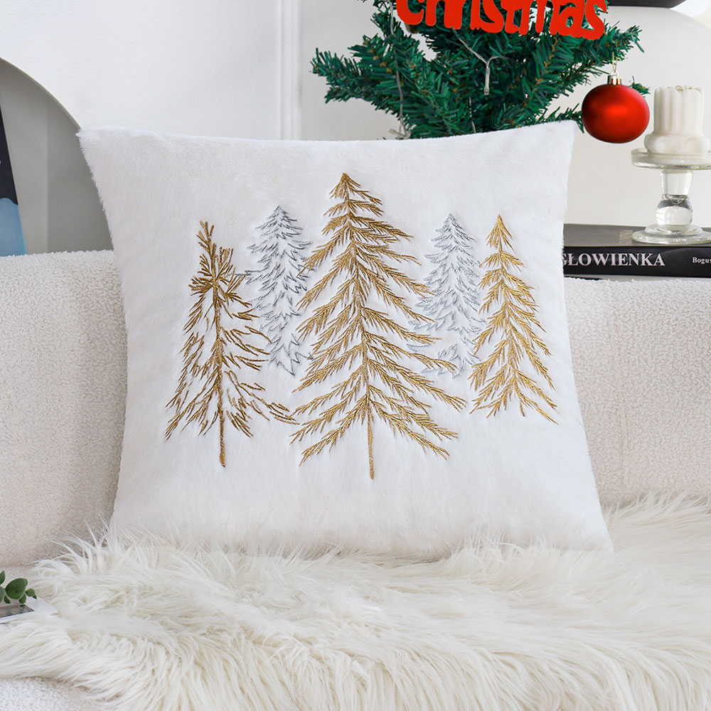 Christmas Faux Rabbit Fur Pill - Embroidery Xmas review and price